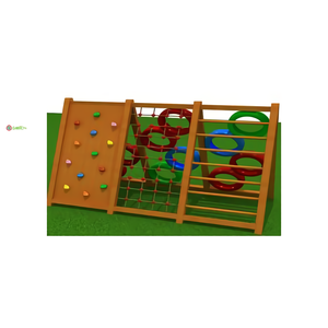 Cadre d'escalade en bois de qualité sûre pour les enfants de l'école mur d'escalade en bois rampant ensemble de jeu de Fitness pour les activités de groupe - Product Image 3