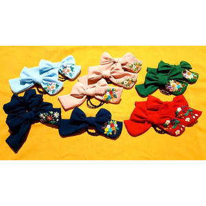 2021ขายส่งเสื้อผ้าเด็กดอกไม้สีชมพูแขนสั้นธรรมดาเด็กดอกไม้ Smocked ชุดสาว - Product Image 1
