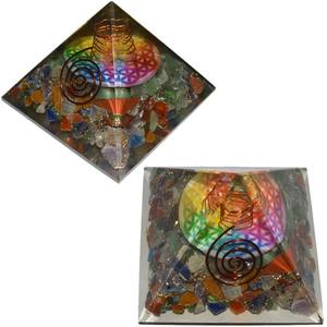 ฮวงจุ้ยHealingแกะสลักพีระมิดออร์กอนด้วยคริสตัลแกะสลักอาเกตอัญมณีArt & สะสมMascotรุ่นOrg-144 - Product Image 1