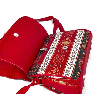 Doble cubierta bolsa turco rojo y negro tela tejida de turquía - Product Image 5