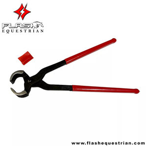 Pinza para Herraduras FLASH EQUESTRIAN, Herramienta de Herrador para el Cuidado de los Cascos de Caballos, Pinza para Clavos de Cascos, Acero Inoxidable, Plata Alemana - Product Image 4