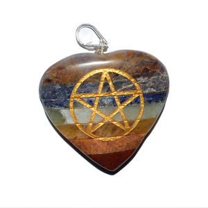 Classique Bois Rune Symbole Pendentifs en Agate Forme Ovale Vente En Ligne Cadeaux À La Mode - Product Image 1