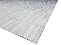 Carreaux de tapis brodés en cuir de vachette mince dégradé noir et blanc de qualité supérieure pour hôtels salons au prix le plus bas