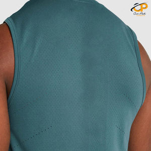 เสื้อกล้ามผ้าฝ้ายสำหรับวิ่งออกกำลังกาย,ทรงหลวมพอดีตัวพิมพ์โลโก้ได้ตามต้องการสำหรับผู้ชายใส่ออกกำลังกายในยิมปี2022 - Product Image 5