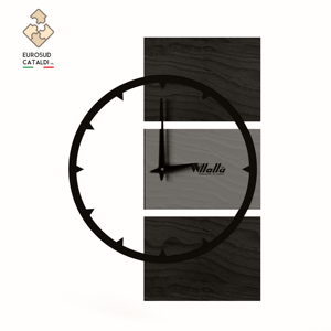 Bellissimo orologio da parete italiano in legno di betulla naturale 12mm, di grandi dimensioni con intarsio circolare nel legno. - Product Image 6