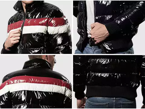 2022 chaqueta de burbujas de poliéster impermeable Unisex logotipo personalizado bordado invierno con capucha Bombardero a prueba de viento cremallera cálida de talla grande - Product Image 6