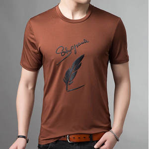 T-shirts surdimensionnés pour hommes personnalisés 50% coton 50% polyester chiné tissu nouveaux designs avec des styles unis en gros - Product Image 5