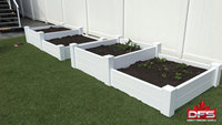 Cama de jardín elevada de plástico PVC y vinilo blanco con rejilla interna, macetero de flores de vinilo, venta al por mayor, nuevo estilo