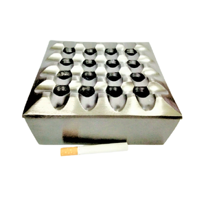 Vente en gros, finition laiton brillant, cendrier personnalisé, cendrier portable en métal nickelé, cendriers à cigares pour la maison et le bar - Product Image 4