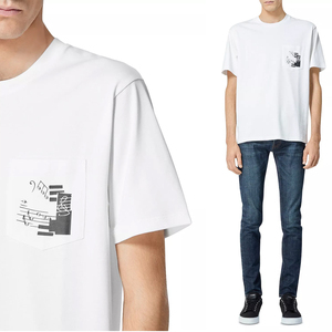 T-shirt blanc à col rond, style décontracté, impression sérigraphique, design personnalisé OEM pour garçons/hommes selon les exigences du client. - Product Image 6