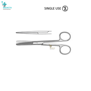 Ciseaux chirurgicaux réutilisables en acier inoxydable, aigus/à pointe arrondie - Instruments stériles pour la chirurgie générale - Product Image 3