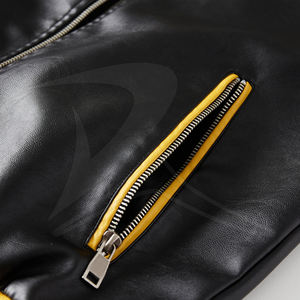 เสื้อแจ็คเก็ตหนังผู้ชายคุณภาพสูงทรงเข้ารูปสำหรับฤดูหนาว ผ้าฝ้ายผสมขนแกะและโพลีเอสเตอร์กันลม ซิปแบบลำลอง ไซส์ใหญ่พิเศษ - Product Image 6