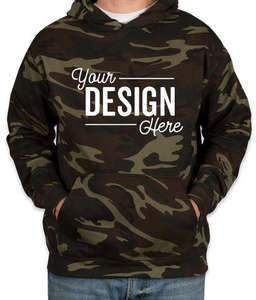 เสื้อมีฮู้ดออกแบบลายพราง100% ผ้าฝ้ายเรียงรายไปด้วยรูปแบบดิจิตอล GSM สูงพิมพ์ลายต่อต้านการหดตัว - Product Image 1