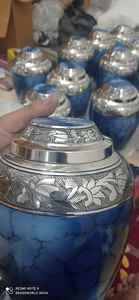 ทองเหลืองที่มีคุณภาพสูงไฟสีฟ้าเผาศพ URN ศพอุปกรณ์ทองเหลืองไฟสีฟ้าเผาศพ URN สีฟ้าเมฆ URN Brassworld อินเดีย - Product Image 5