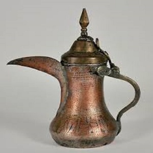 Dallah ทองเหลืองวินเทจสำหรับชาและกาแฟสำหรับบ้านและร้านอาหารหม้อกาแฟทองเหลืองโบราณ - Product Image 1