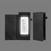 Personnaliser les fournitures d'hôtel éclairage électronique LED porte-billets vérifier le présentateur