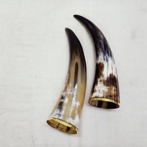 เขาควายแกะสลักลายเทวดาแบบสั่งทำพิเศษ เป็นมิตรกับสิ่งแวดล้อม พร้อมขอบทองเหลือง สำหรับอุปกรณ์ไวกิ้ง - Product Image 6