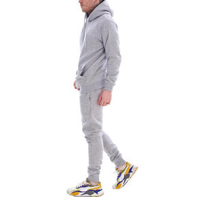 OEM solid color heavy cotton fleece muscle fit Gym tracksuit jogger casual workout training tracksuits for men - Product Image 3