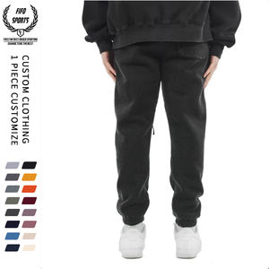 Pantalones deportivos informales para hombre, pantalones de chándal ligeros lavados oscuros, bordados, rectos medios, holgados, para entrenamientos de gimnasio, deportes al aire libre - Product Image 4