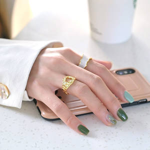 เครื่องประดับผู้หญิงปรับสีขาวสีเคลือบแหวน - Product Image 6