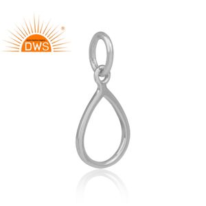Colgante hecho a mano de Plata de Ley 925 con forma de lágrima, joyería fina con forma de pera - Product Image 2