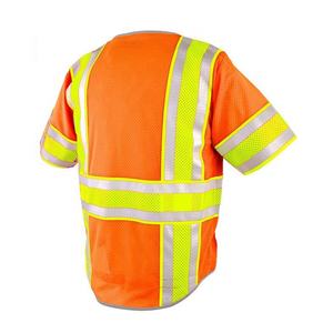 Chaleco de seguridad de trabajo de alta visibilidad con rayas reflectantes y chaleco protector de seguridad a prueba de agua de bolsillo - Product Image 1