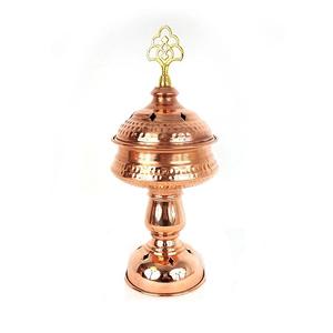 Brûleur Bakhoor de forme ronde de dernière conception Brûleur d'encens Oud poli en laiton de qualité supérieure d'Inde - Product Image 3