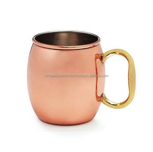 Meilleure qualité fabriquée à la main Moscou Mule Chope À Bière Poignée En Laiton Pur Cuivre Tasses À Bière Bar Hôtel Restaurant Table - Product Image 1
