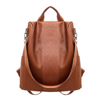 Ransel kulit asli bergaya 2021 untuk wanita wanita gadis modis disesuaikan harga terbaik dengan penutupan ritsleting