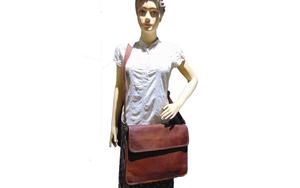 LOWELLCRAFT Laptop Men Messenger Crossbody Briefcase Satchel S Vintage Genuine Leather Eco-Friendly Bag - Product Image 3