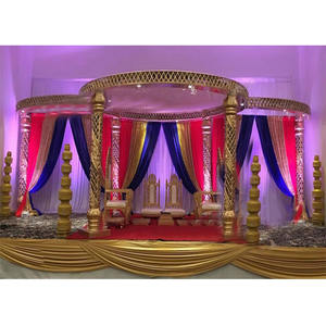 Mandap Decorativo para Bodas, Juego de Pagoda Dorada de FRP, Suministro Directo de Fábrica, DSTExports, Desmontable, Duradero, Personalizable, Estilo Indio - Product Image 1