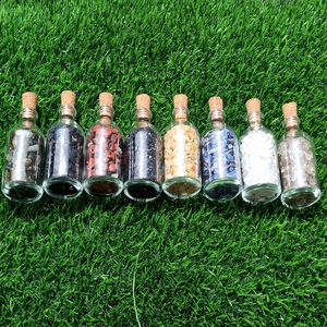 High Quality Agate Labradolite Chips Natural <b>Crystal</b> Glass Bottle Wholesale 10ml 20ml 50ml Sizes Feng Shui Style Gemstone - Product Image 4