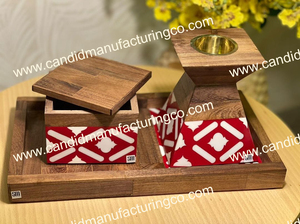 Qualité supérieure Mère Perle Encens Aromathérapie Diffuseur Cadeau Ensemble Os Incrustation Plateau Boîte Brûleur Coloré Bakhoor Titulaire Diffuseur - Product Image 2