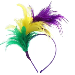 Carnival Parade liefert Fascinator Kentucky Derby Boa Kopf bedeckung Cocktail Karneval Feder Kopf bedeckung für Frauen