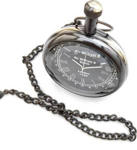 Montre Gandhi à finition antique en laiton vintage Montre de poche de style indien Longue chaîne pour le nouvel an Idée cadeau pour la Saint-Valentin de Noël - Product Image 6