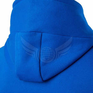 Sweats à capuche pour hommes, vêtements d'hiver, vente en gros, couleur bleue, manches longues, sur mesure, en coton biologique, fabriqué au Pakistan - Product Image 4