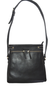 Premium Black Leather Crossbody <b>Bag</b> for <b>Men</b> and Women Stylish <b>Shoulder</b> <b>Bag</b> Small Messenger <b>Bag</b> for Travel Work and Daily Use - Product Image 3