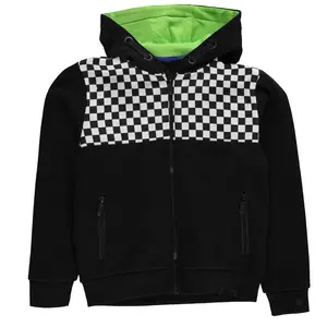 High Quality Custom Top Design Zip Through Racer Hoody Junior Boys Full Zipper Boys Hooder Full Zipper Sweatshirt for Boys