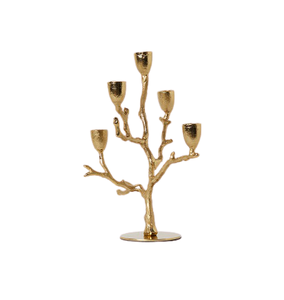 Candelabros de Calidad exclusiva de 5 brazos, candelabros de aluminio de Color dorado de diseño único, centros de mesa para proveedor mayorista - Product Image 3