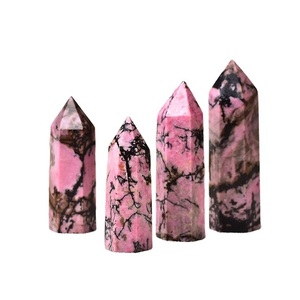 Pointe de tour de Rhodonite, pierre de guérison en Quartz naturel, meilleure qualité, g - Product Image 5