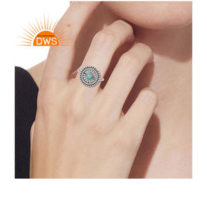 Beier — bague en argent Sterling 925 Vintage, ensemble de bijoux opales éthiopiennes, pierres précieuses, style Boho ethnique, vente en gros - Product Image 5