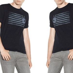 เสื้อยืดสีดำพิมพ์ลายตามสั่ง OEM สำหรับผู้ชายและเด็กผู้ชาย คอลเลคชั่นฤดูร้อน ผ้าฝ้ายแท้ 100% - Product Image 5