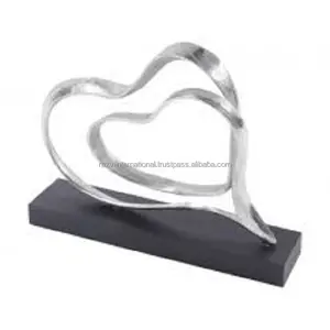Hình trái tim nhôm và nhựa kim loại cổ tác phẩm điêu khắc cho bảng Top