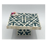 Support à gâteau en bois de luxe au design élégant avec incrustation de nacre en résine, idéal pour anniversaires et mariages, certifié EPCH, taille et couleur personnalisables