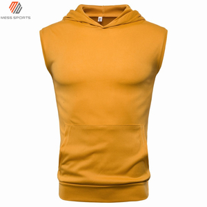 Camisetas sin Mangas con Capucha para Hombre, para Entrenamiento, Gimnasio, con Bolsillos, Transpirables, de Secado Rápido, Ecológicas, de Poliéster/Algodón, Personalizables - Product Image 5