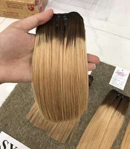 Wholesale Cyhair High Quality Durable Machine Double Weft Vietnamese Virgin Remy Hair Extensions <b>Silky</b> Soft Shiny All Colors - Product Image 1