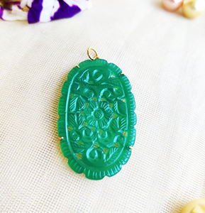 Cocktail Wear 925 Sterling Silver Gold Plated Lightweight Low MOQ Supplier Multi Color Vintage <b>Onyx</b> Carved Gemstones Pendants - Product Image 2