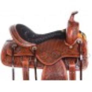 Juego de tachuelas de sillín de caballo occidental de cuero Premium para carreras de barriles para montar en inglés - Product Image 4