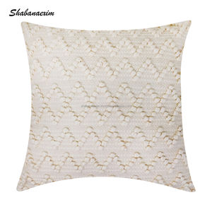 Natural Cotton Diamond Pattern Fabric Design Fringe Striped Cushion Cover 45 X 45 cm Handmade Boho Sofa Pillow Case - Product Image 4