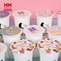 Film en papier imperméable avec Logo personnalisé imprimé, thermoscellé, pour thé au lait, à bulles, sac en papier, biodégradable, pour scellage de tasse ou tasse en pp, rouleau